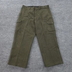 Filson Pants Mens 40x28 Green Mackinaw Wool Field Cargo Utility Hunt Work USA